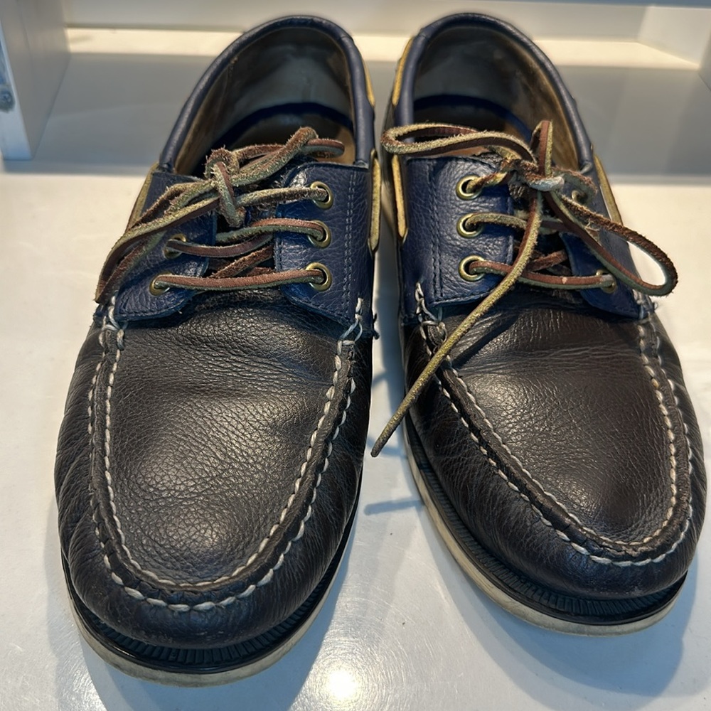 RALPH LAUREN POLO 11 Bienne Mens Brown/Blue
Leather Lace Loafers Shoes - Picture 5 of 10